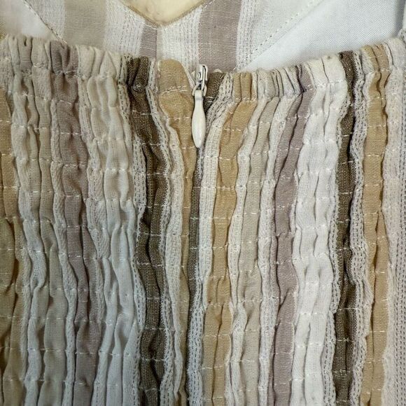 Greylin Lenox Ivory, Flax and Gray Linen Blend Wide Leg Jumpsuit Size S Coastal - Picture 10 of 16